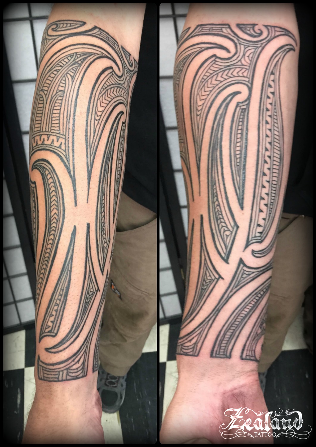 london sleeve black and grey arm tattoo - Reds Tattoo