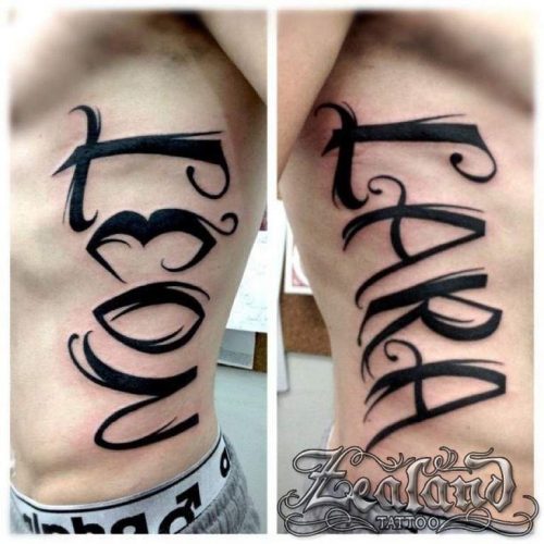 Lettering Tattoo Gallery - Zealand Tattoo