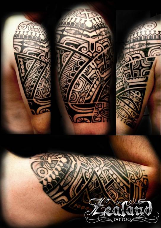 polynesian tribal sleeve tattoos