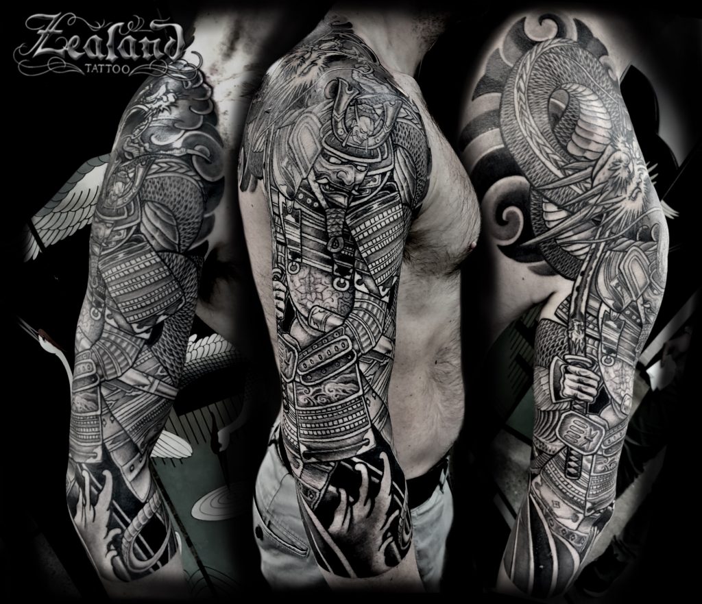 Arm Black  Grey Japanese Sleeve Tattoo  Slave to the Needle