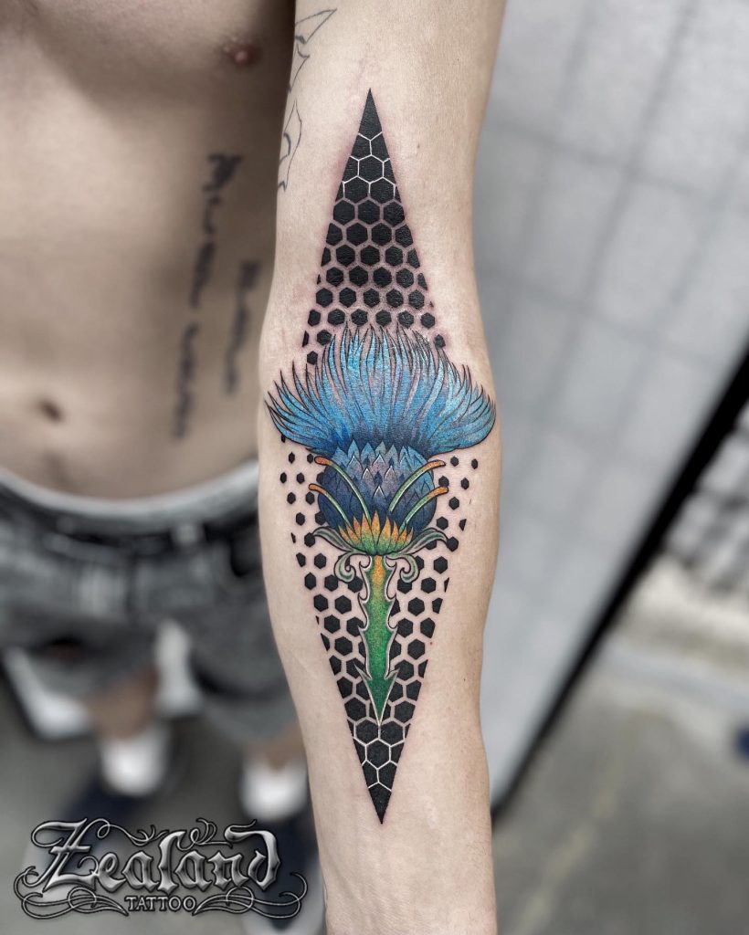 blue tattoos